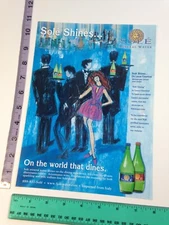Mag Clipping - artist Laura Crawford painting Solé sparkling water Print Ad 2002