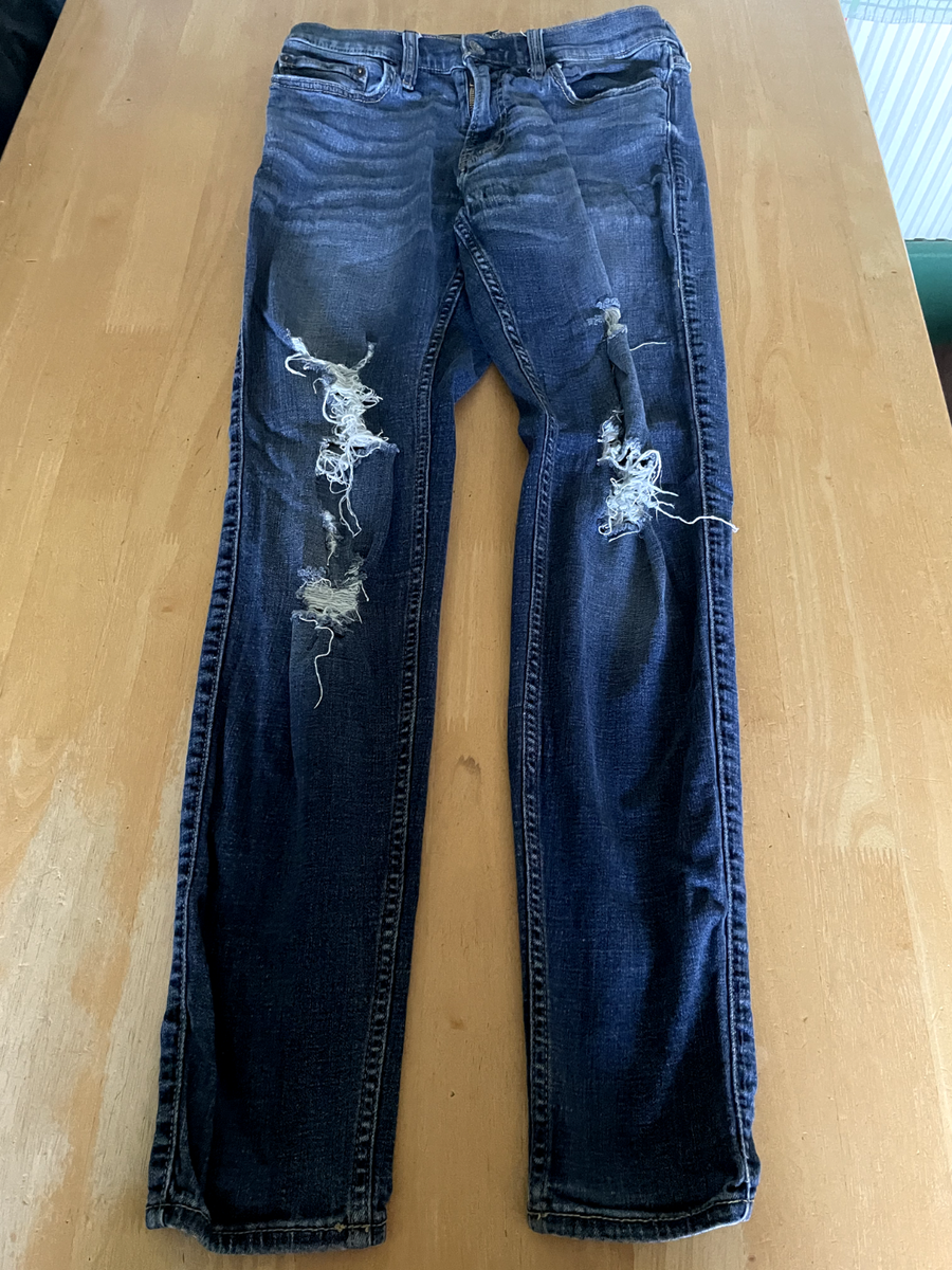 Hollister Super Skinny Advanced Stretch Ripped Men's Jeans (W30