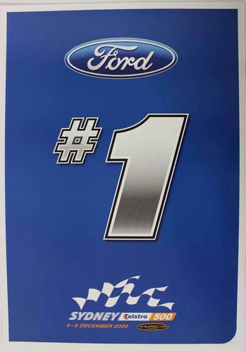 Ford #1 2009 Sydney 500 Promotional Card V8 Supercars