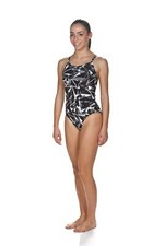 Arena Women's Girl's Shattered Glass Light Drop Back MaxLife Swimsuit Size 22