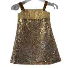 Gold Sequin Formal Dress Kid Girl Size 6 Elegant Elegant Girls Marayat Dresses