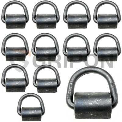 Gripon 12x 3/8'' D Ring 6000lbs Weld On ATV Flatbed Trailer Truck Tie Down Anchor