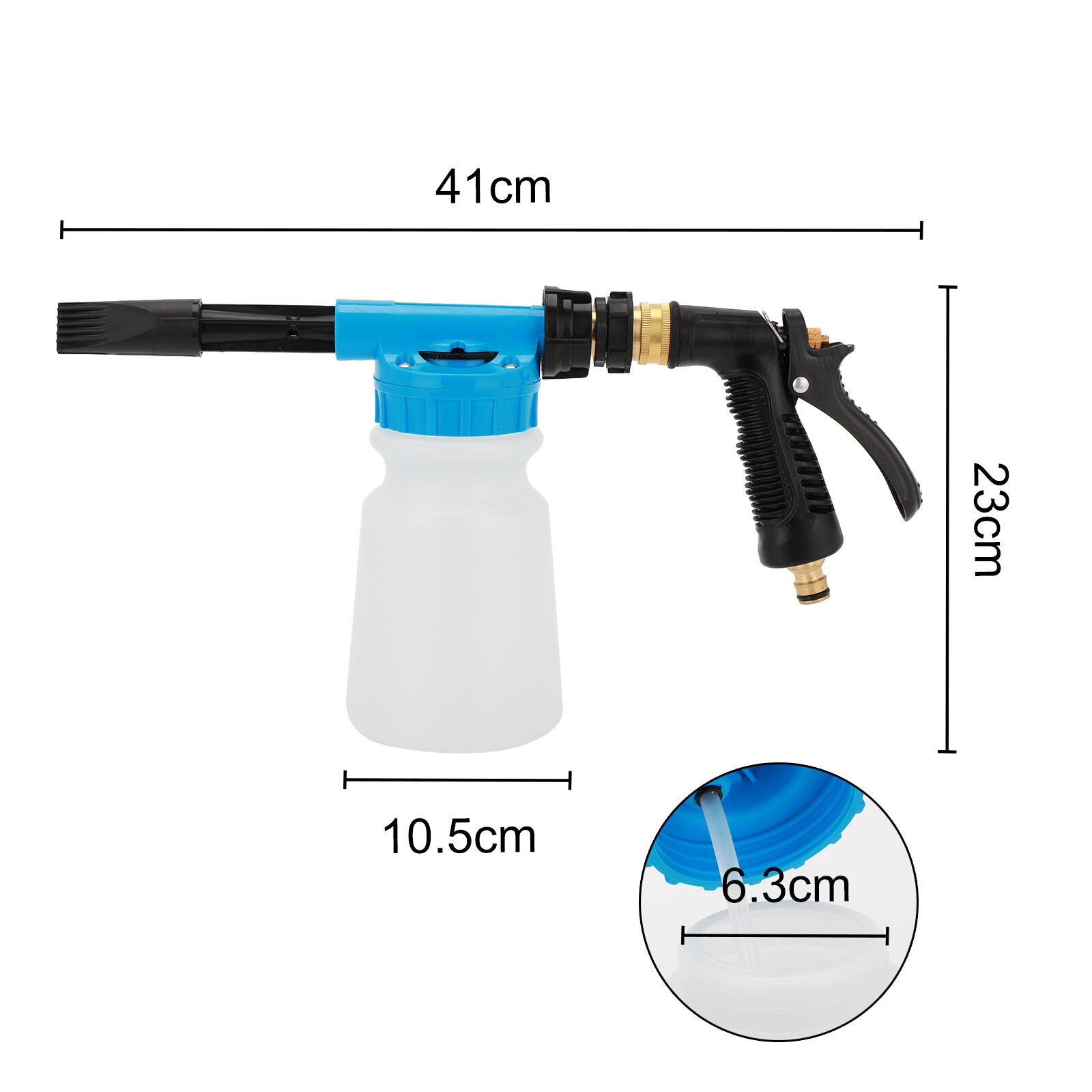 Snow Foam Car Wash Spray Gun Lance Uses Hose Pipe Sprayer 1000ML Bottle