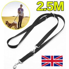 Adjustable Control Dog-Lead Leash Training Lead Double Ended 8Ft Police Style Uk