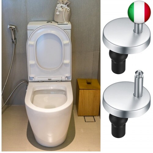 Viti Per Sedile Water 2 Pezzi - Fissaggio Cerniera In Acciaio Inox E Gomma, Per Copriwater, Facile Installazione - Foto 3