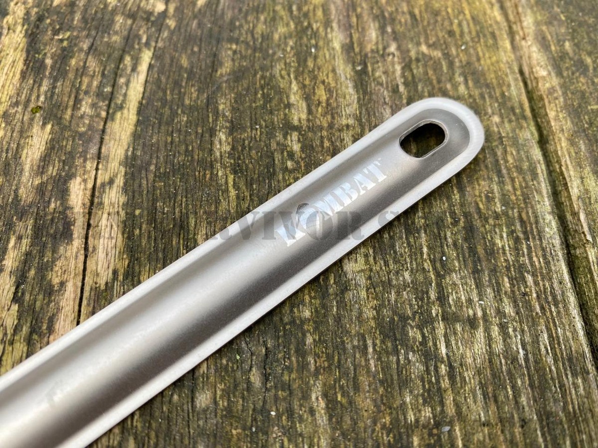 Spork Long Titanium – Fourchette/Cuillère Ultra Légère – Camping Militaire – Neuf
