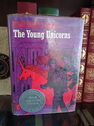 YOUNG UNICORNS_Madeleine L'Engle_HCDJ_1st Edn / First Prnt_Ex-library_1968_Good