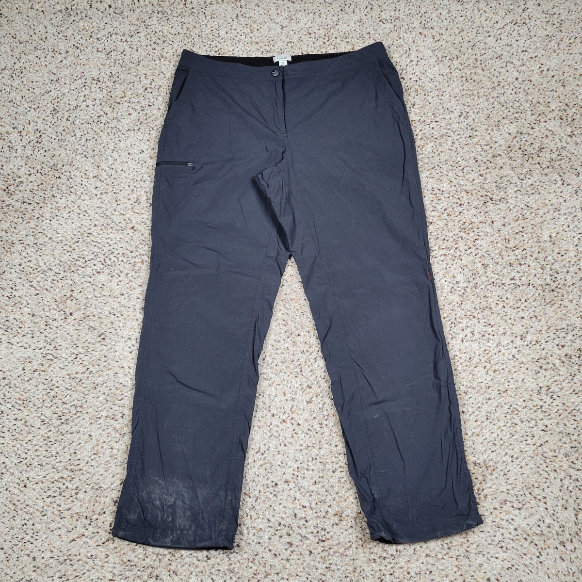 LL Bean Pants Womens 18 Black Lightweight Performance Outdoors