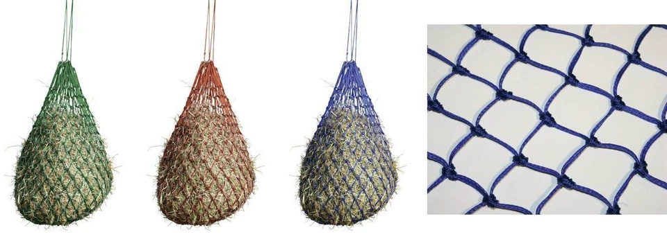 KERBL Heunetz engmaschig Maschenweite: 5 x 5 cm mit Aufhängeringen Viele Farben NEU