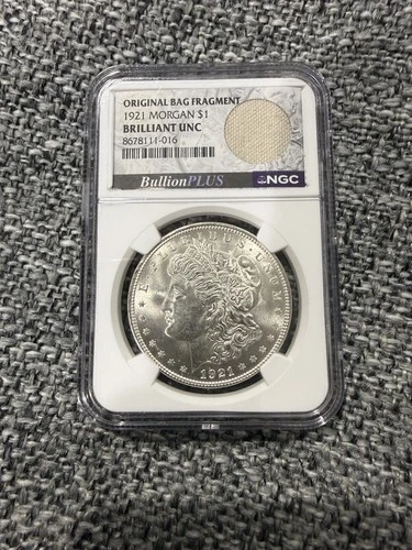 1921 Morgan Silver Dollar NGC Certified Brilliant UNC $1 Coin 8678111-016