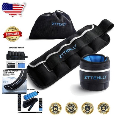 Ankle Weights 10lb Pair SBR Grip Breathable Mesh Bag Strength Training