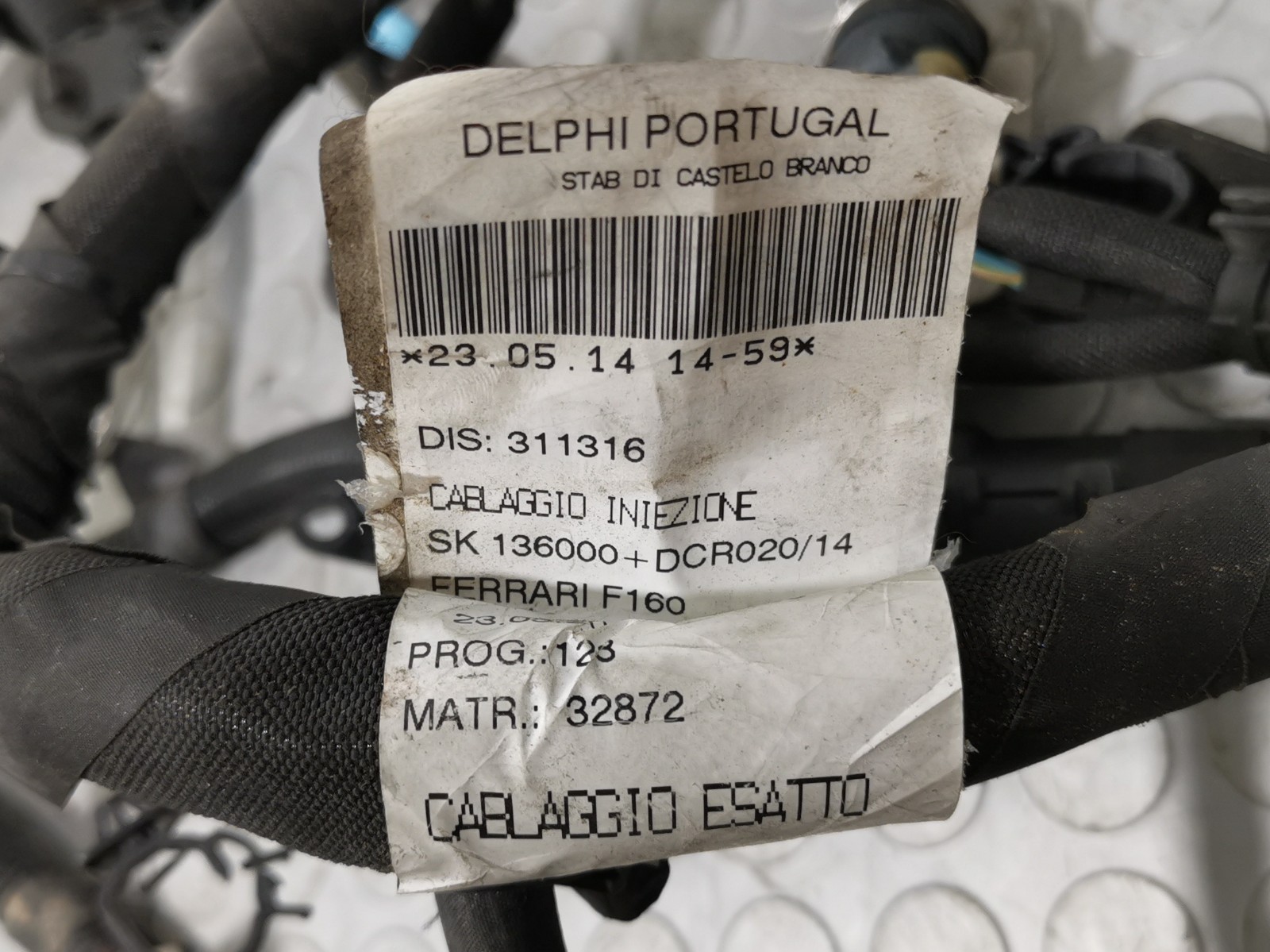 Maserati Ghibli S AWD 3.0L 2014 Interior Wire Wiring Cables 296209 OEM