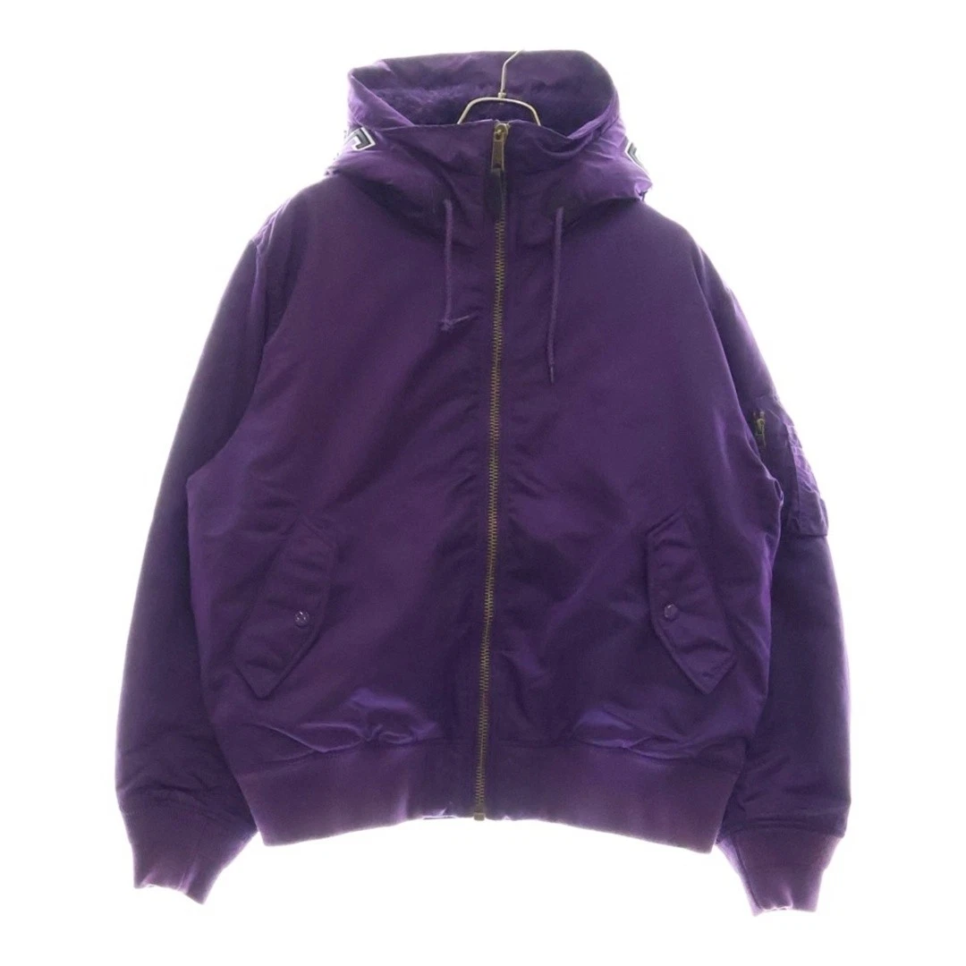 Giacca Bomber SUPREME 21aw con Cappuccio Ma 1 Reversibile Zip Viola Arancione Usat
