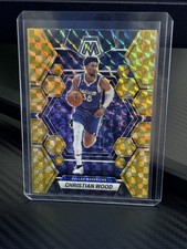 2022-23 Panini Mosaic - Christian Wood #125 Reactive Yellow Mosaic Prizm