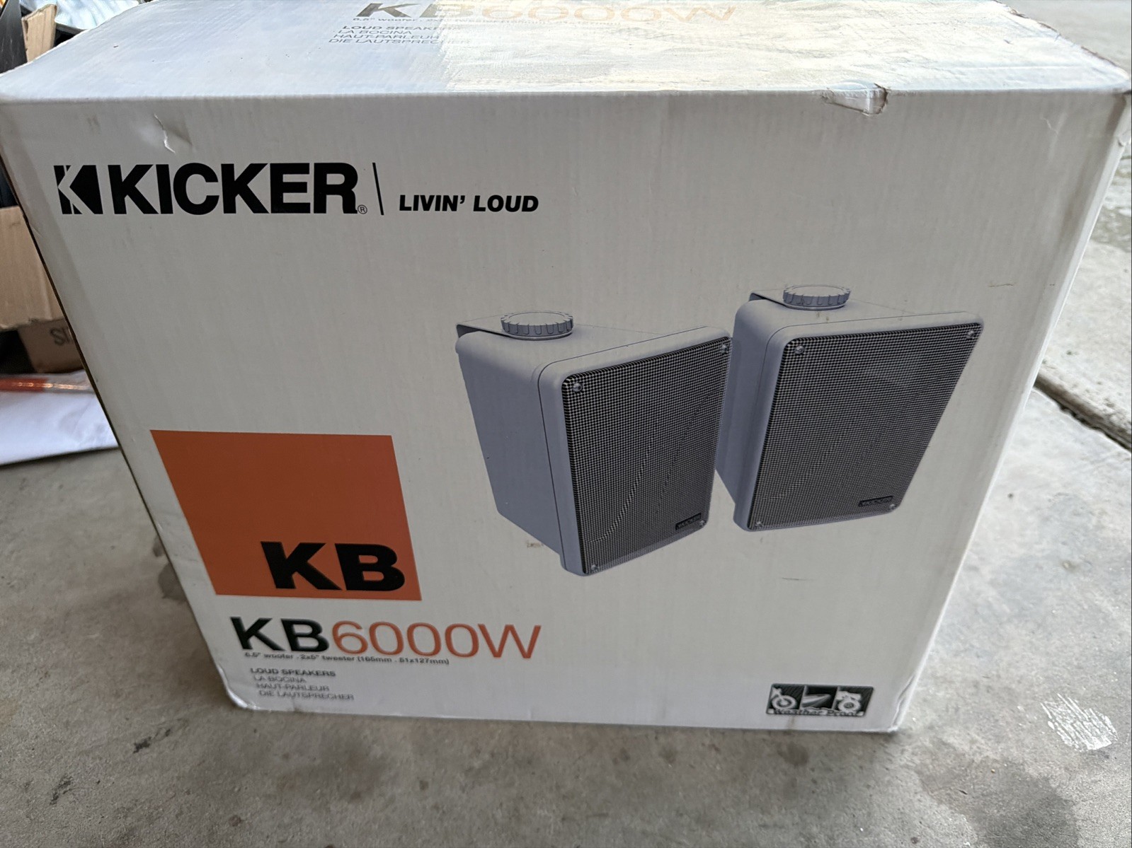 KICKER KB 6000B WEATHERPROOF  LOUD SPEAKERS  150W - White