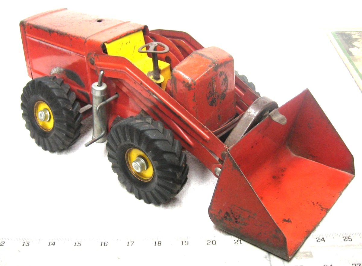 ミニカー Vintage PAY LOADER Construction Toy Red Loader Vintage Manufacture Diecast Construction Equipment for