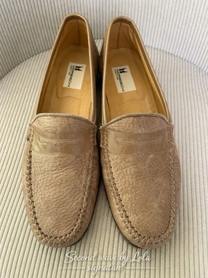 Moreschi Italy Tan Leather Loafers Slip On Driving Shoes Mens 9 Luxury