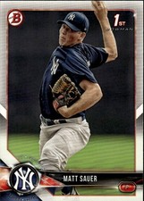 2018 Bowman Prospects #BP102 Matt Sauer New York Yankees