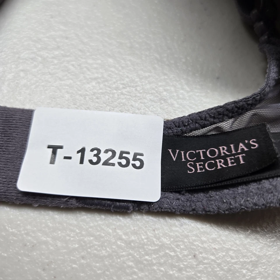 Sujetador Victoria's Secret para mujer 34C gris floral push up encaje con aros Foto 2 de 4