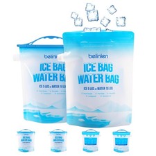 6 Pack Reusable Ice Bags for Cooler 5lb / 10lb Cooler Ice Cube Bag 5lb/6Pack