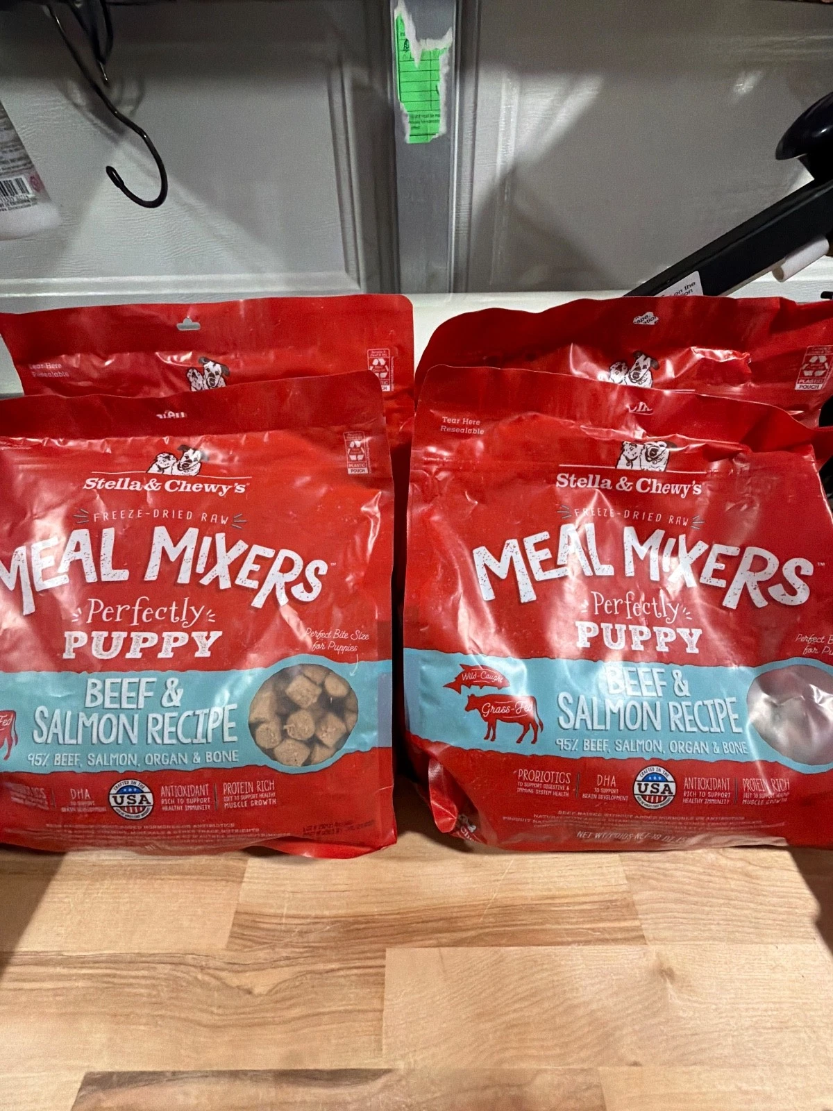 stella and chewy beef and salmon meal mixers (4-pack) 18oz bags