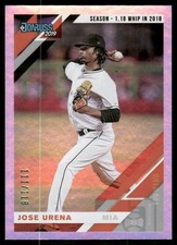 2019 Donruss #114 Jose Urena Season Stat Line #/118