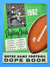 1962 Notre Dame Fighting Irish Football Dope Book. Daryle Lamonica. Jack Snow.