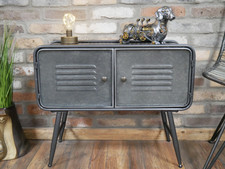 Comodino rustico industriale in metallo cassettiera contenitore vintage