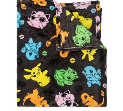 Pokémon Silk Touch Throw Pikachu 40  X 50  Charmander Squirtle Bulbasaur