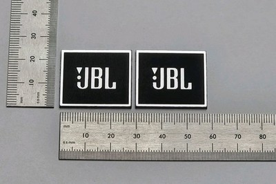 JBL L100 Speaker Badge Logo Emblem Premium 3D Silver Pair With 3M Adhesive 