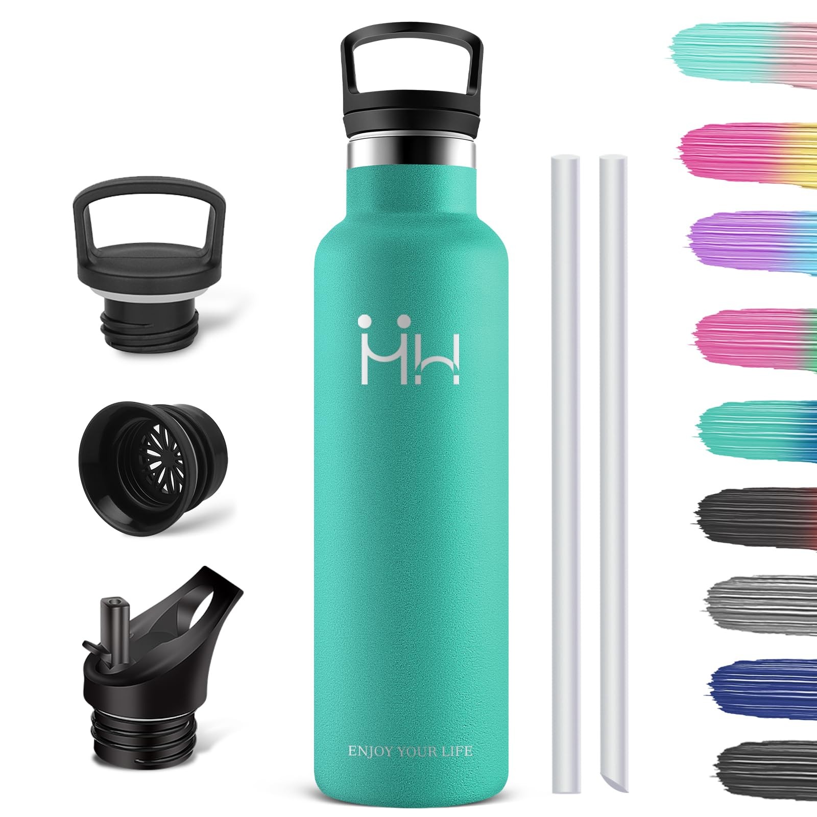 HoneyHolly Borraccia Termica 1 Litro, Senza BPA, Bottiglia Sottovuoto a Dop UnFf