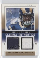 2004 Fleer E-X Clearly Authentics Pewter Dual Patch/Jersey /44 Torry Holt ex0