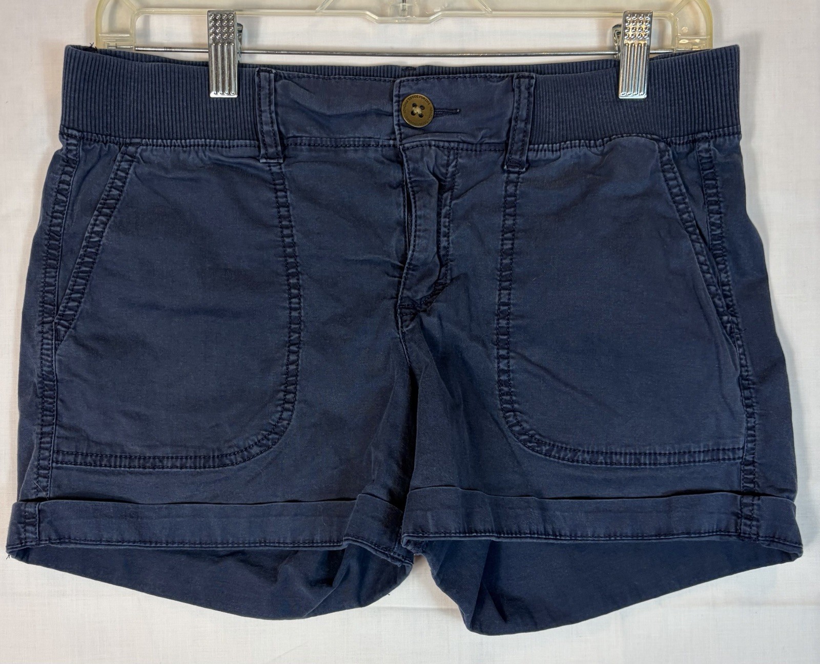 Sonoma Chino Shorts Cuffed Stretch Navy Blue Women’s Size 4 Summer Casual