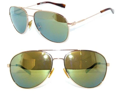 HUGO BOSS SONNENBRILLE GOLD GRÜN VERSPIEGELT BO 0157 AVIATOR BRILLE 3025 ETUI - Bild 1 von 4
