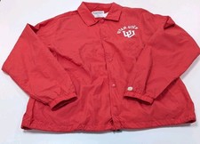Utah Utes Homefield Coaches Jacket Red Interlocked U Snap Retro Sz XL