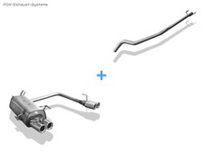  Duplex Racing-Komplettanlage ab Kat. Opel Corsa C 2x76mm rund eingerollt