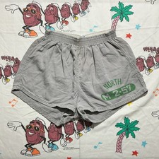 Champion Vintage 1970 s 1980 s Gray Sports Shorts 100 Cotton Medium 32-34 USA