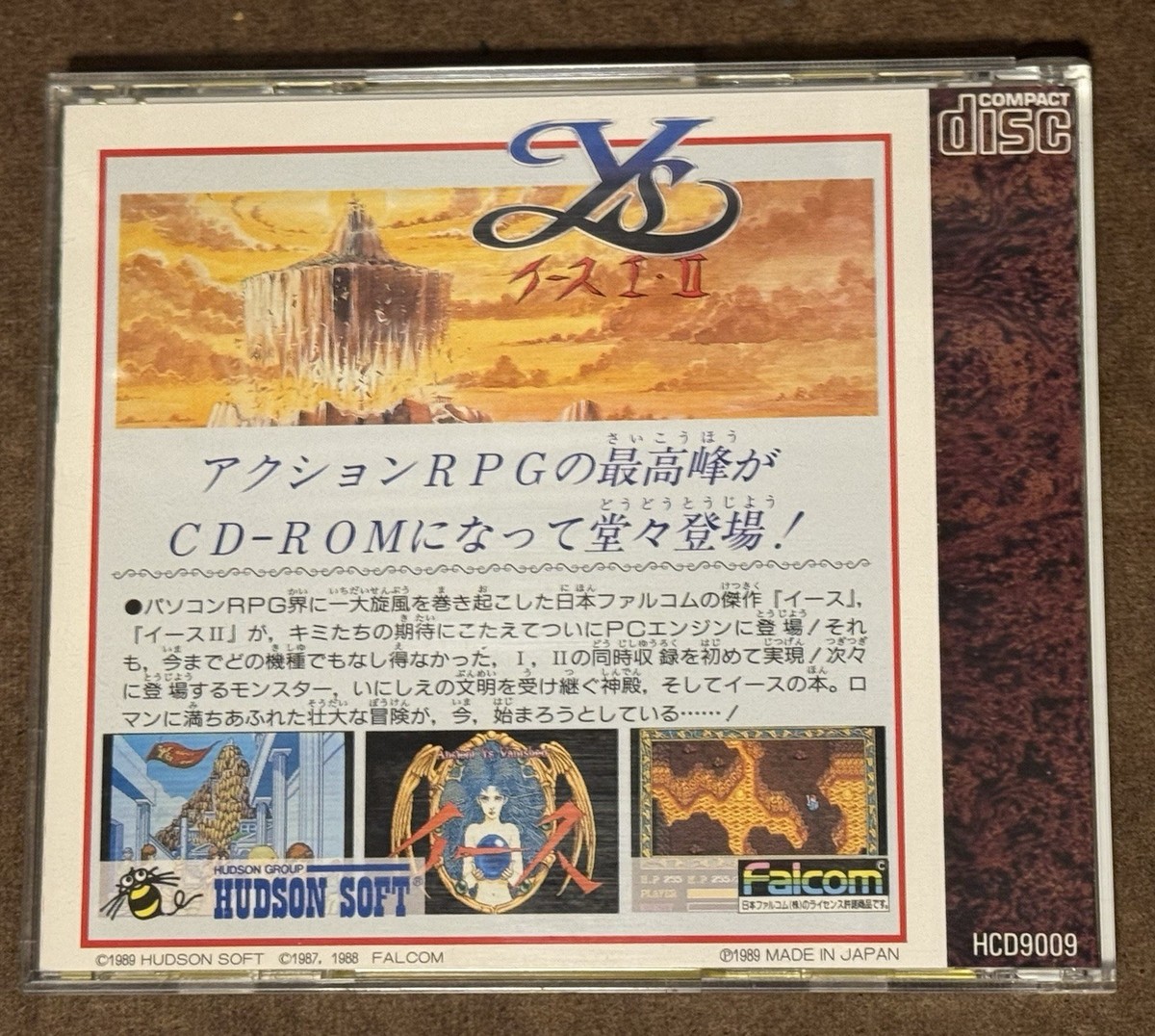 Ys I & II 1 2 PC Engine CD-ROM Japan Import US Seller TESTED | eBay
