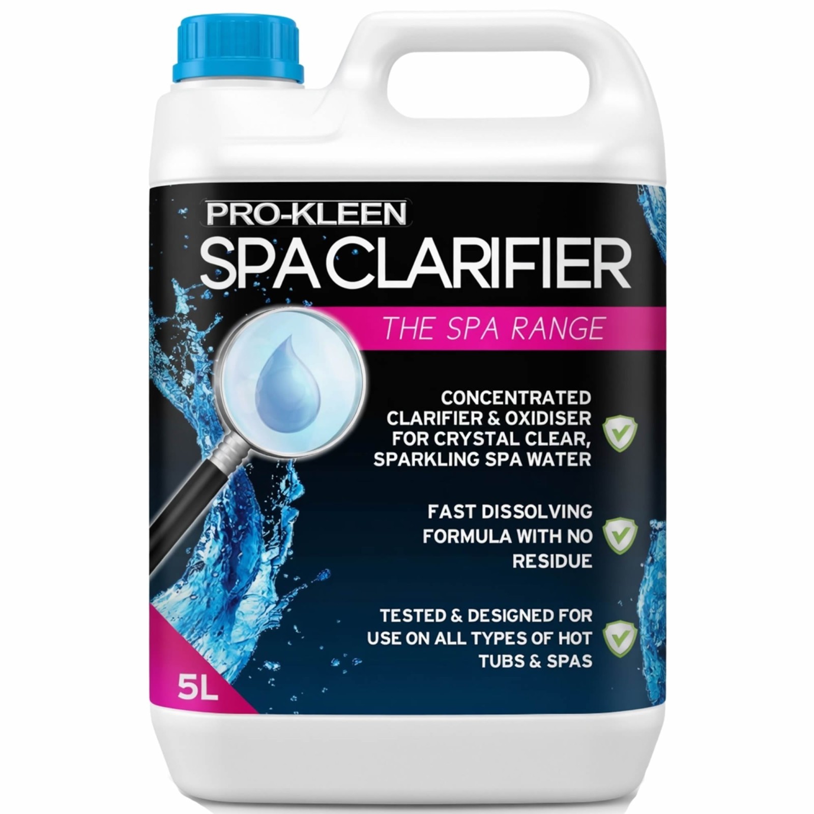 ProKleen Spa Whirlpool Hot Tub Clarifier Pool Cleaning Chemicals Clear Water 5L