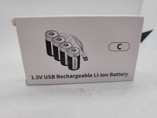 4 Pack Of 1.5V USB rechargeable Lithium-ion "C" size batteries.