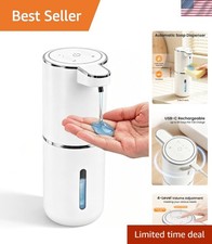 Automatic Soap Dispenser Touchless, USB Rechargeable Hand Soap Dispenser, 4 A...