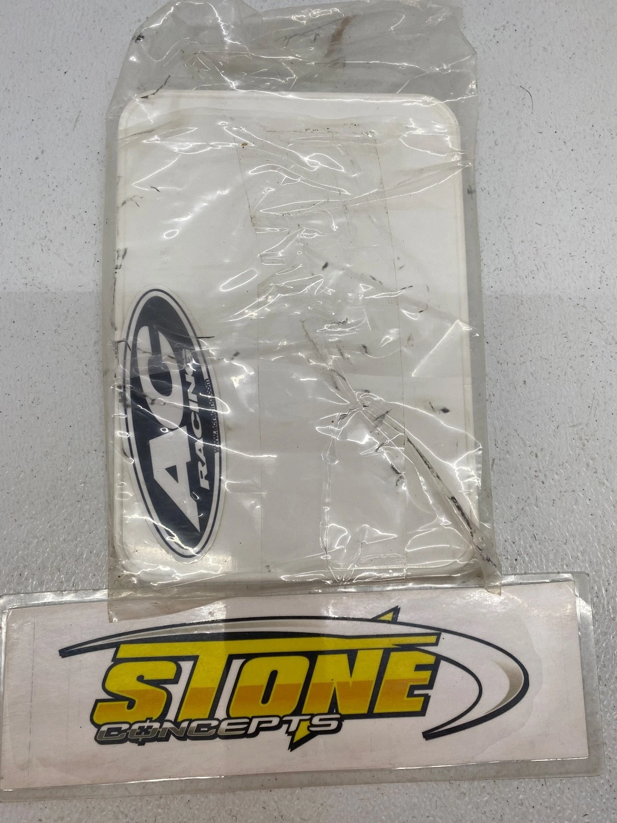 AC RACING ATV 7 x 10 WHITE PLASTIC NUMBER PLATE ATVA AMA MX RACING LEGAL