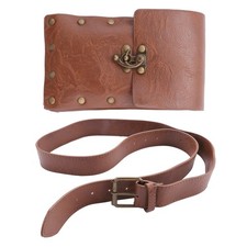 Mittel Alterliche Renaissance Erwachsene MäNnliche  Leder Vintage Tas7892