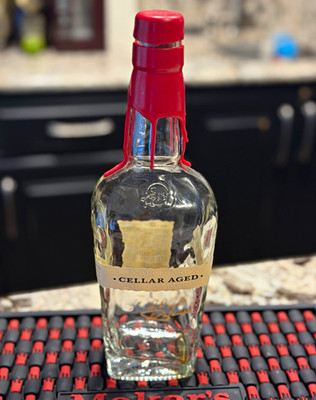 Maker's Mark Cellar Aged 2025 Empty Clear Liquor Bottle w/ Red Wax Top