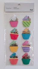 Cupcakes Glitter Shakers Scrapbooking Stickers by Recollections