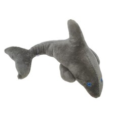 Vintage R Dakin Co Plush Shark Stuffed Animal Gray Blue Eyes Japan 16-19 HTF