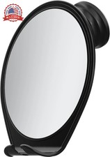 Fogless Shower Mirror for Shaving with Suction Mount, Black