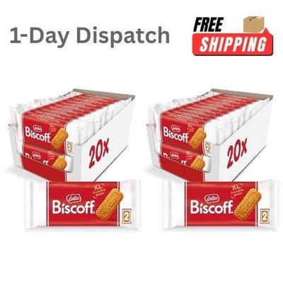 Lotus Biscoff Cookies 40 Pack Caramelized Biscuit Snack Vegan Belgium 0.9oz