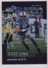 2017 Panini Donruss Stat Line Season 59/91 Golden Tate III #13 e5r