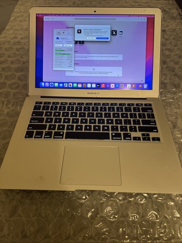 MacBook Air 13" 2017 – Intel Core I5, 8 Go RAM, 250 Go SSD, MacOS Monterey